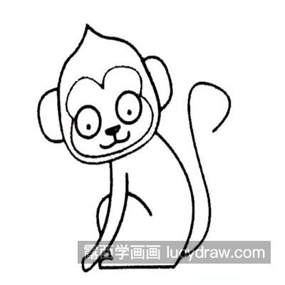 顽皮的小猴子绘制教程 简单的可爱小猴子怎么画