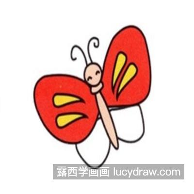 唯美的彩色花蝴蝶简笔画怎么画 简单的蝴蝶绘制教程