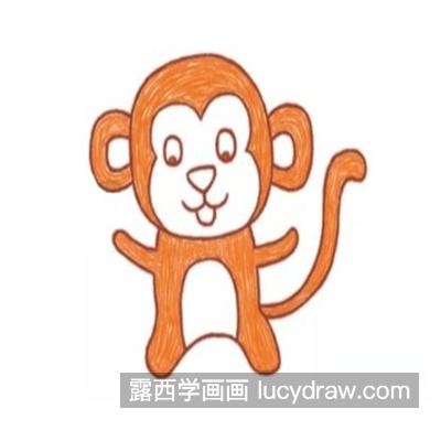 活泼调皮的小猴子怎么画 简单的小猴子绘制教程带图