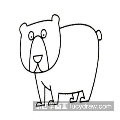 可爱的狗熊绘制教程 很适合小朋友学习的狗熊怎么画