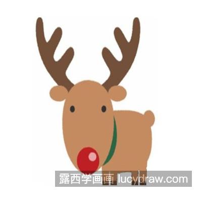 好看的圣诞麋鹿简笔画怎么画 彩色的好看麋鹿绘制教程