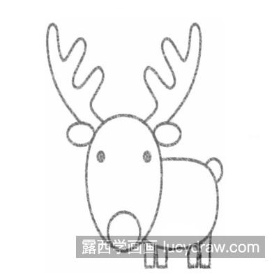 好看的圣诞麋鹿简笔画怎么画 彩色的好看麋鹿绘制教程