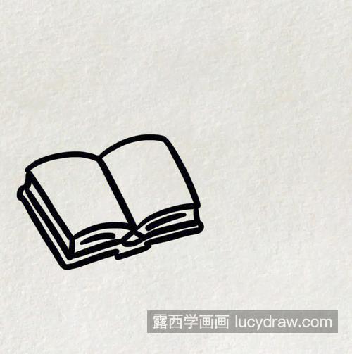 彩色简单的书本简笔画绘制教程 带颜色的书本怎么画