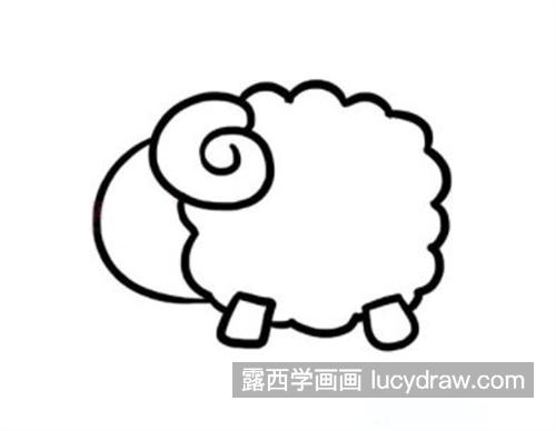 简单可爱的小羊简笔画怎么画 带颜色的小羊绘制教程