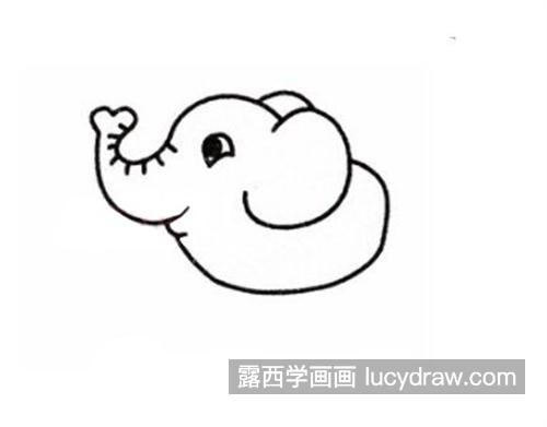 开心活泼的大象简笔画怎么画 简单的大象绘制教程