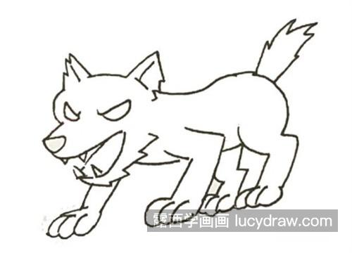 凶猛的狼简笔画怎么画简单 好看的狼简笔画绘制教程