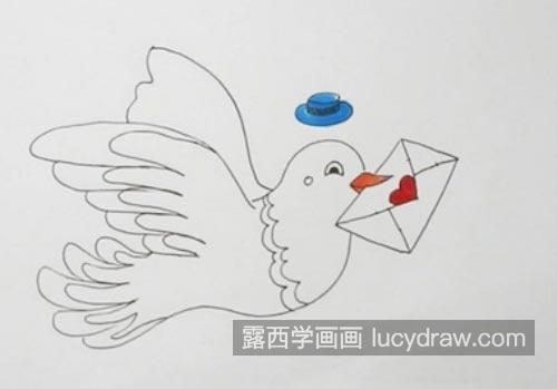 彩色手绘鸽子简笔画怎么画 简单又好看信鸽简笔画教程