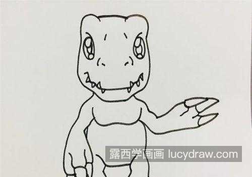 可爱呆萌恐龙的简笔画带步教程 简单的恐龙的简笔画大全