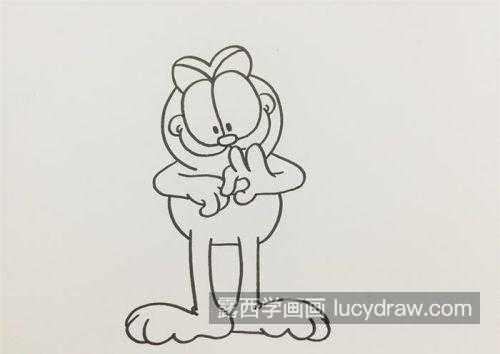 最简单加菲猫简笔画儿童画带步骤画法 可爱彩色加菲猫简笔画怎么画