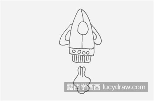 带涂颜色火箭简笔画教程 简单好看中国航天火箭简笔画怎么画