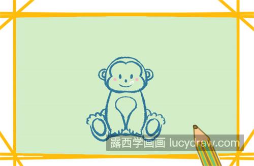 可爱又简单猴子儿童简笔画带步骤画法 彩色可爱猴子简笔画教学