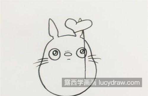 手绘彩色简单龙猫简笔画画法教程 可爱卡通龙猫简笔画怎么画