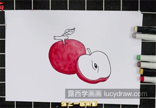 简单又漂亮苹果简笔画怎么画 彩色苹果简笔画儿童画画法教学