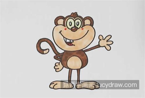 可爱带颜色猴子简笔画图片大全 可爱又简单猴子简笔画画法教学