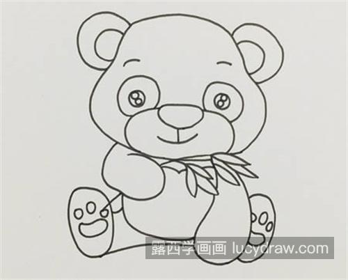 国宝大熊猫简笔画怎么画 超萌Q版熊猫简笔画带步骤画法