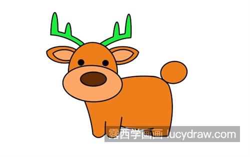 简单好看圣诞老人小鹿简笔画怎么画 简单又漂亮小鹿简笔画教程