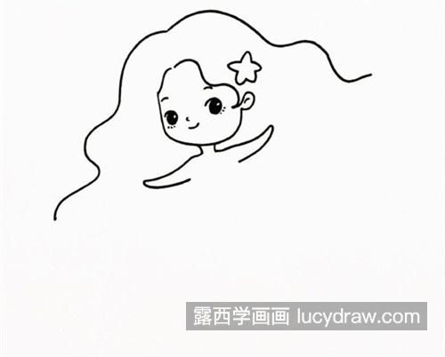 公主女王美人鱼简笔画教程 简单又漂亮美人鱼简笔画怎么画