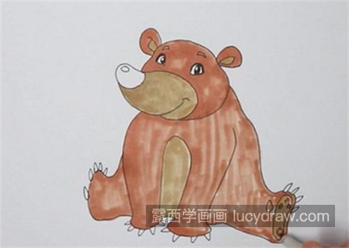 简单又好看棕熊的简笔画带步骤画法 简单又漂亮棕熊的简笔画怎么画