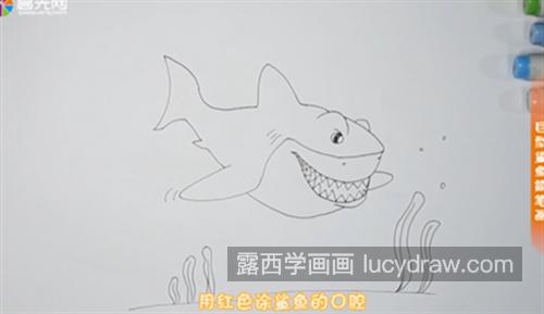 最简单的霸气鲨鱼简笔画图片大全 凶猛霸气鲨鱼简笔画怎么画