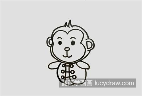 可爱简单猴子的简笔画图片大全 简单彩色可爱 猴子的简笔画带步骤画法