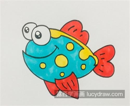 彩色简单金鱼的简笔画图片大全 简单又好看金鱼的简笔画怎么画