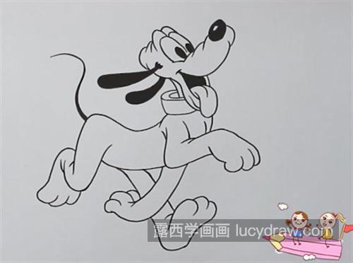 米老鼠中的高飞简笔画怎么画 迪士尼动画人物高飞简笔画教程