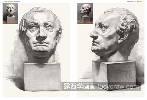 素描石膏像的详细绘画步骤 写生素描石膏像技法