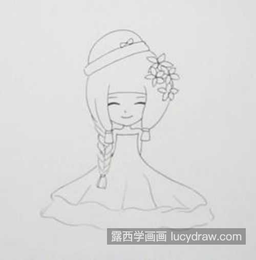 漂亮可爱小女孩简笔画画法教学 可爱又简单小女孩简笔画怎么画