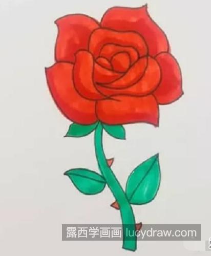 简单漂亮玫瑰花简笔画带步骤画法 好看超火的玫瑰花简笔画教学