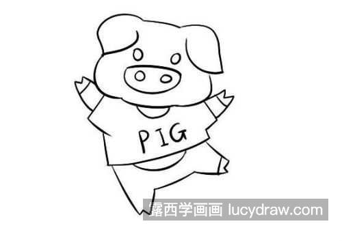 可爱彩色小猪的简笔画图片大全 简单又好看小猪的简笔画教学