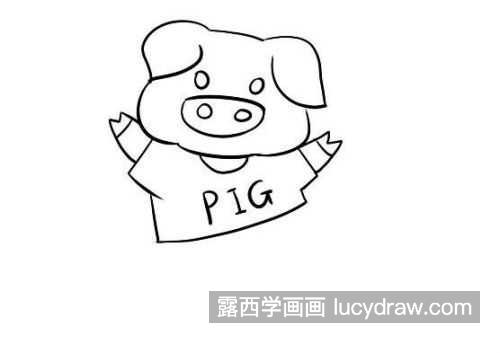 可爱彩色小猪的简笔画图片大全 简单又好看小猪的简笔画教学