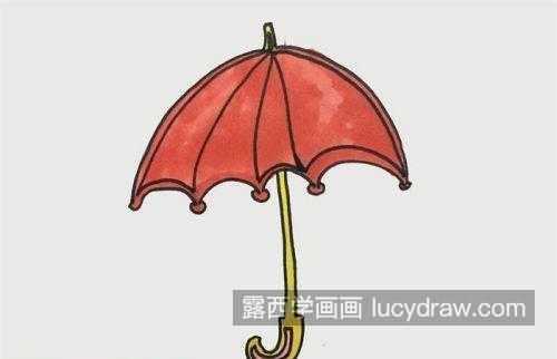 简单又好看雨伞简笔画画法教学 简单又漂亮雨伞简笔画怎么画