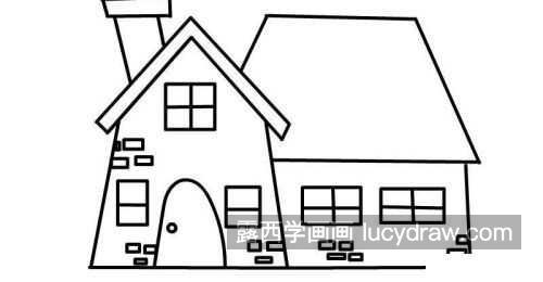 简单又漂亮房子的简笔画带步骤教学 彩色儿童房子的简笔画怎么画
