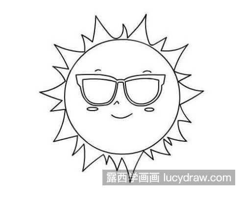 又好看又简单太阳的简笔画画法教学 彩色可爱太阳简笔画图片大全
