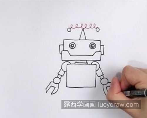 简单又帅气机器人的简笔画带步骤画法 最酷的机器人的简笔画图片大全