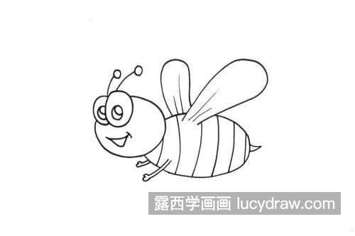 简单又漂亮蜜蜂简笔画带步骤详解 彩色蜜蜂简笔画图片大全大图 