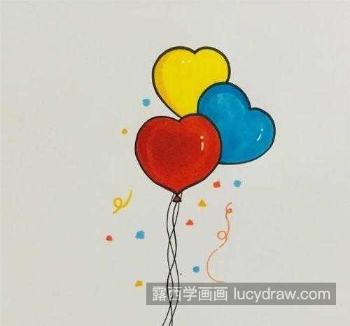 彩色可爱气球简笔画图片大全 简单漂亮气球简笔画怎么画
