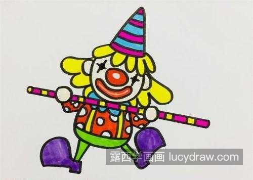 简单又漂亮小丑简笔画怎么画 带颜色小丑的简笔画画法教学