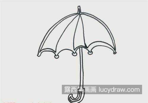 涂色雨伞简笔画图片大全大图 简单又好看雨伞简笔画教程