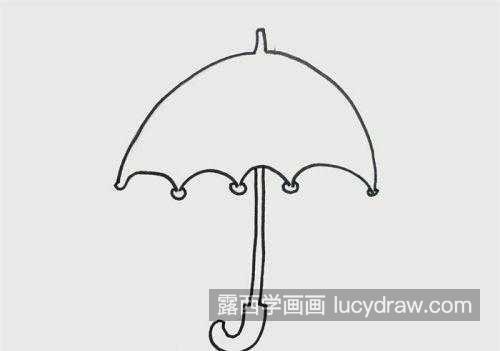 涂色雨伞简笔画图片大全大图 简单又好看雨伞简笔画教程