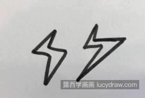 简单又漂亮闪电简笔画怎么画 彩色可爱闪电简笔画画法带步骤