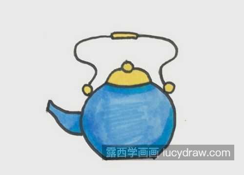 简单又好看茶壶简笔画带步骤画法 花纹青花瓷茶壶简笔画怎么画