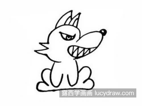 又好看又可爱大灰狼的简笔画一步一步教学 简单又好看大灰狼的简笔画怎么画