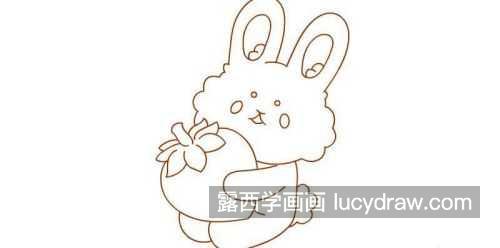 可爱涂色兔子简笔画教学 彩色兔子简笔画儿童简笔画怎么画