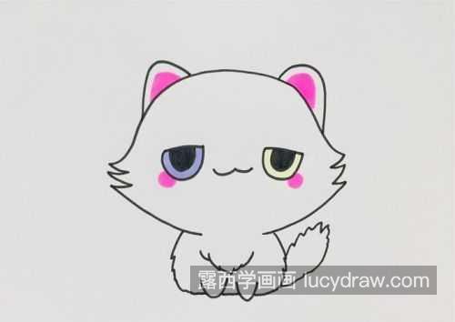 可爱呆萌小猫简笔画带步骤教学 简单又可爱小猫简笔画图片大全