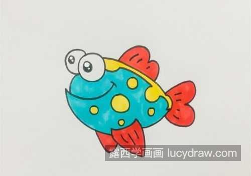 彩色可爱热带鱼简笔画图片大全 彩色可爱热带鱼简笔画怎么画