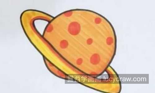 彩色可爱星球简笔画图片大全 简单漂亮星球简笔画教学