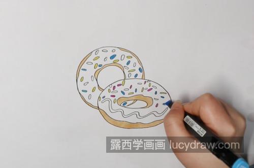 简单又漂亮甜甜圈简笔画怎么画 涂色可爱甜甜圈简笔画带步骤教学