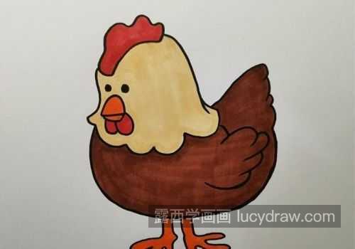简单又漂亮母鸡简笔画怎么画 可爱彩色母鸡简笔画图片大全 