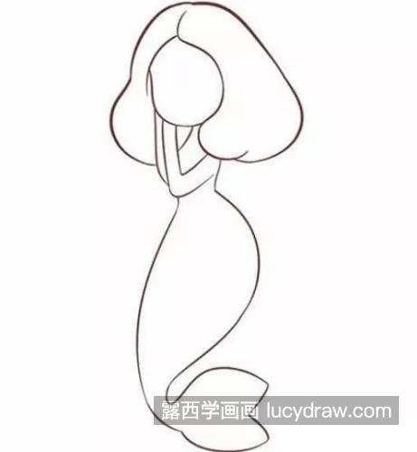 简单又漂亮美人鱼简笔画儿童画图片大全 女王古风美人鱼公主简笔画教程